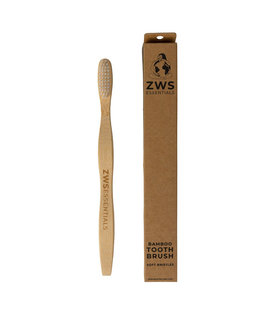 Bamboo Toothbrush - Adult - Zero Waste Toothbrush Plastic Free Compostable Castor Bean Bristles