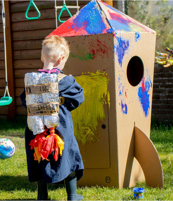 Kartent Large Cardboard Play Rocket