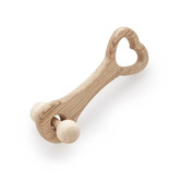 Ash wood rattle key 17.5 x 8.0 x 1.3 cm