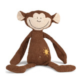 Sunshine monkey Abu with yellow sun. approx. 50 cm cover_ 100% cotton filling 100% new wool sheep