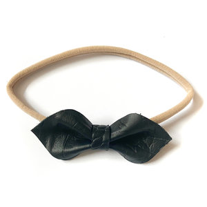 Bow Haarband | Zwart Croco