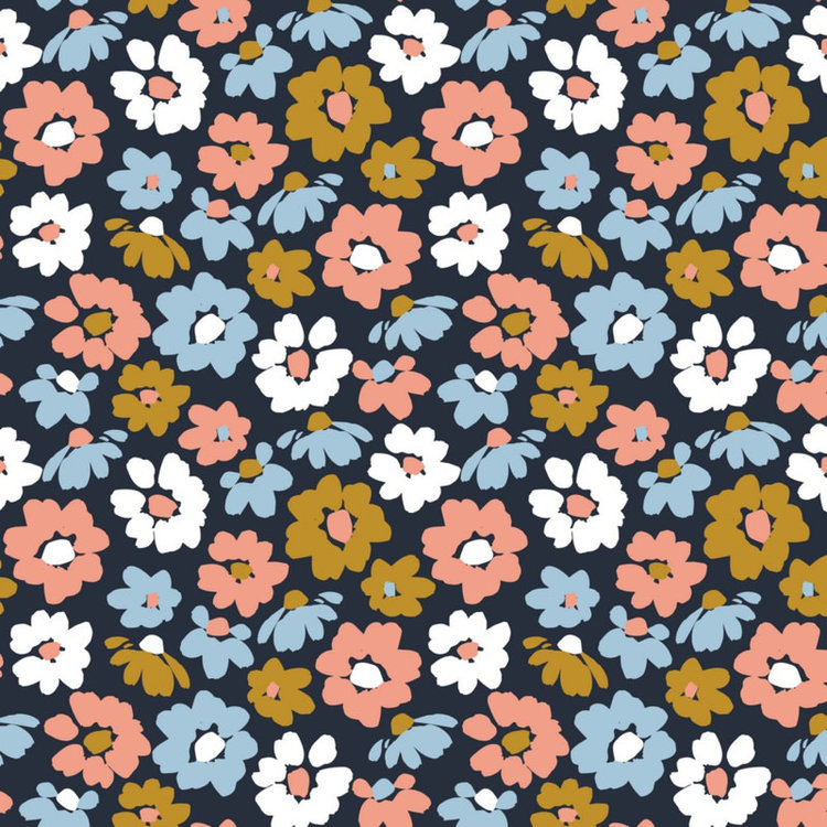 by Kels Kids Flared | Flower Power Navy