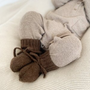 Merino wol Booties | Dark Brown