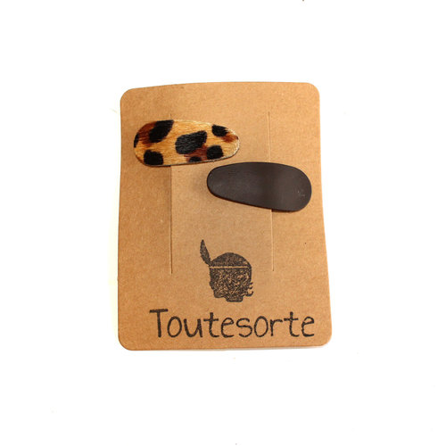 Mini Knipjes | Leopard & Dark Brown