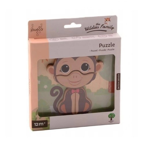 Jouéco The Wildies Family Dierenpuzzel | Aap Jouéco The Wildies Family Dierenpuzzel | Aap