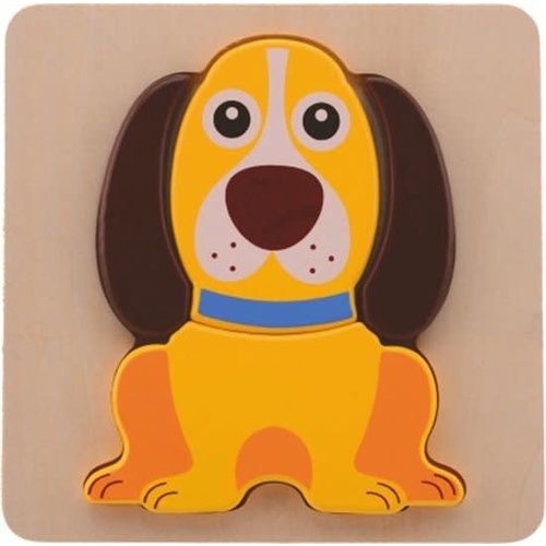 Jouéco Houten dierenpuzzel Hond Jouéco Houten dierenpuzzel Hond