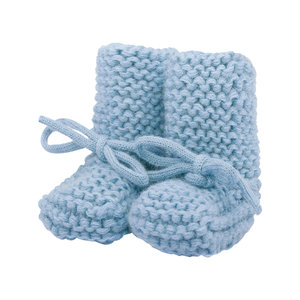 by Kels Knitted Baby Booties | Soft Blue