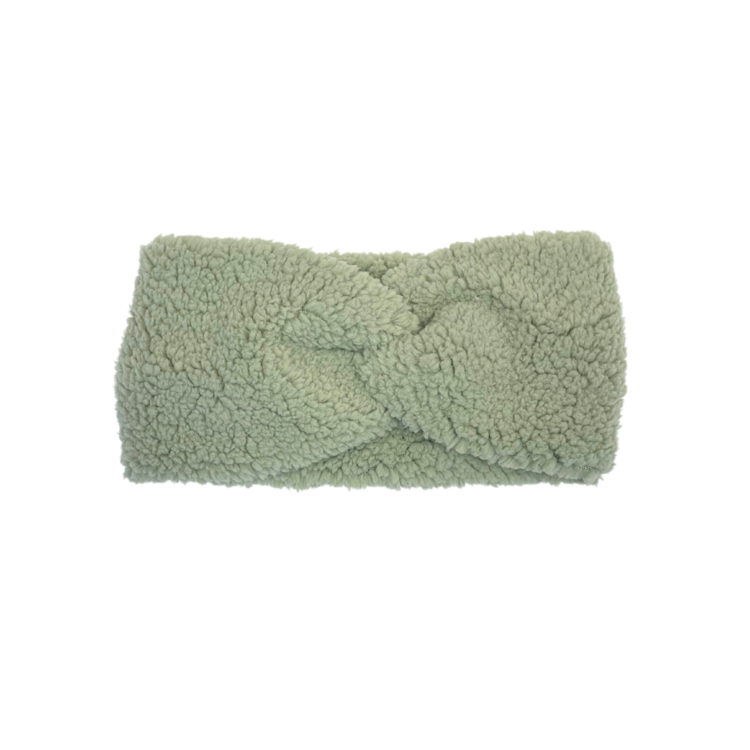 by Kels Soft teddy haarband | Oud Groen