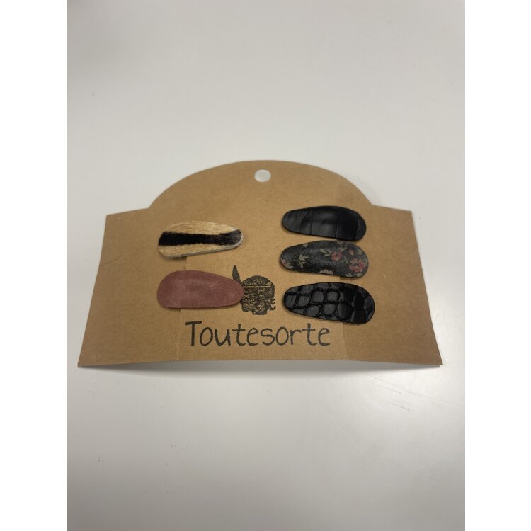 Toutesorte Set van 5 haarknipjes | assorti