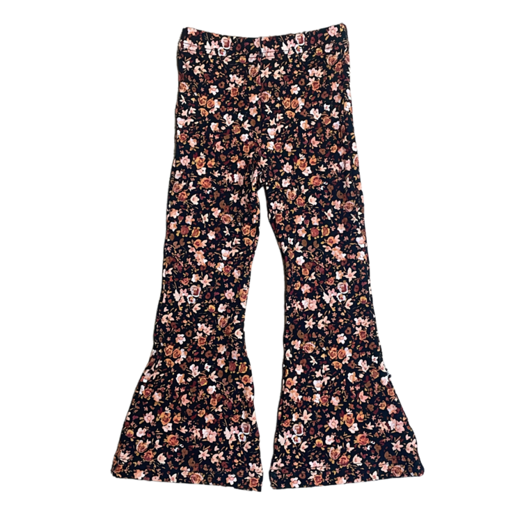 by Kels Kids Flared  of Legging  | Flowers Black