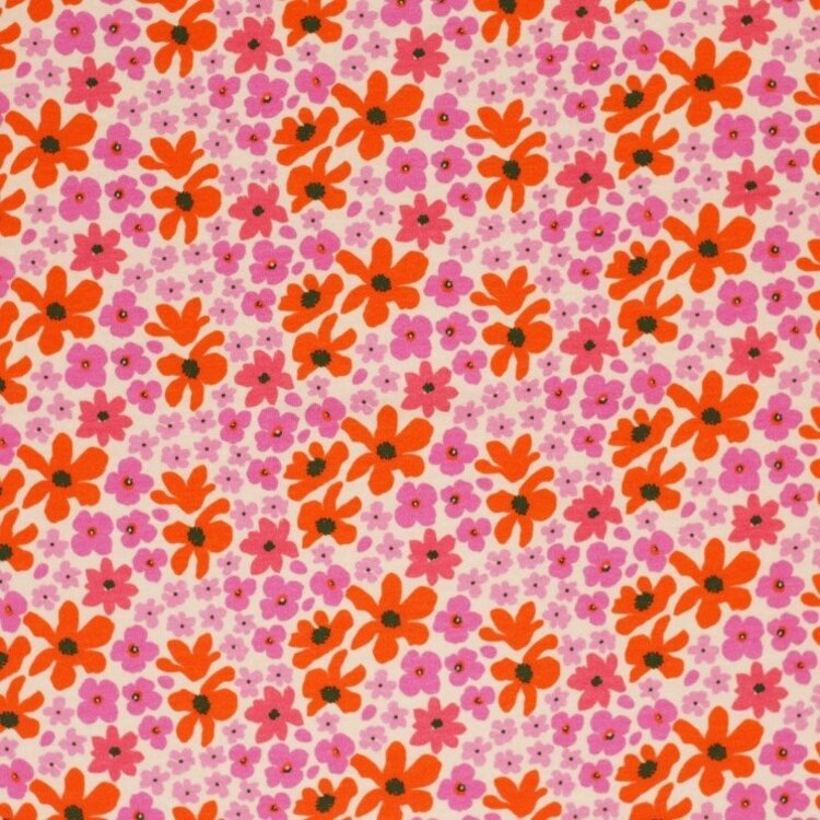by Kels Kids Flared  of Legging  | Fuchsia retro flower
