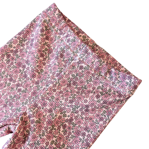 by Kels Kids Flared of Legging | Rib Paarse Bloemen by Kels Kids Flared of Legging | Rib Paarse Bloemen