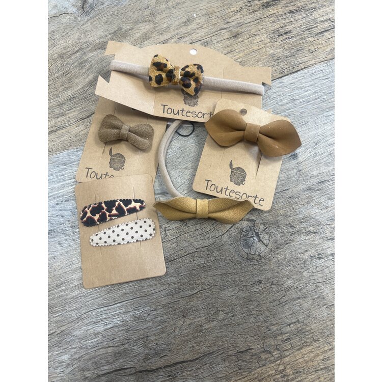 Toutesorte set aanbieding haarband/strik/speldjes €6