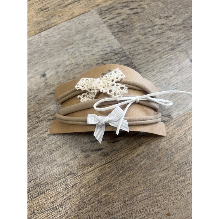 Toutesorte set van 3 haarbandjes wit €3