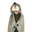 Noxxiez Noxxiez knuffeldeken met capuchon Pinguin
