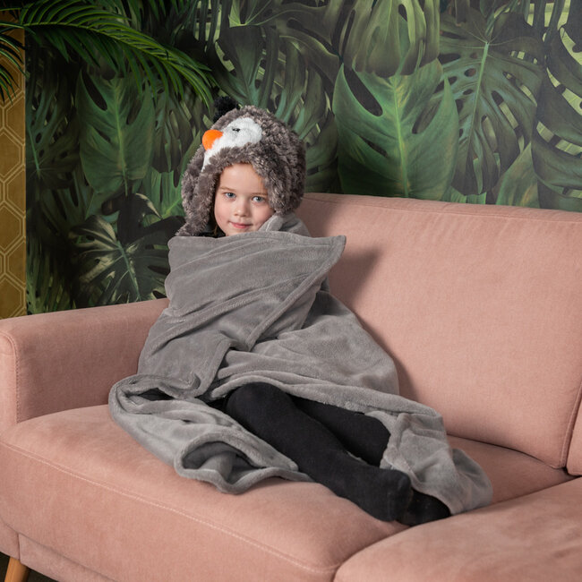 Noxxiez Noxxiez animal hooded blanket Penguin