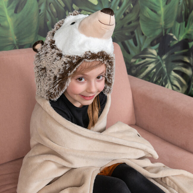 Noxxiez Noxxiez animal hooded blanket Hedgehog