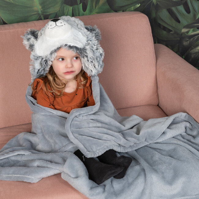 Noxxiez Noxxiez animal hooded blanket Husky