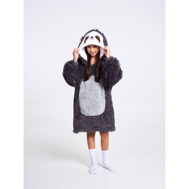 Noxxiez Noxxiez knuffel Hoodie Luiaard tot 160 cm