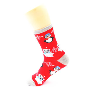 Noxxiez Cozy Noxxiez Soxxiez Pinguin Rood