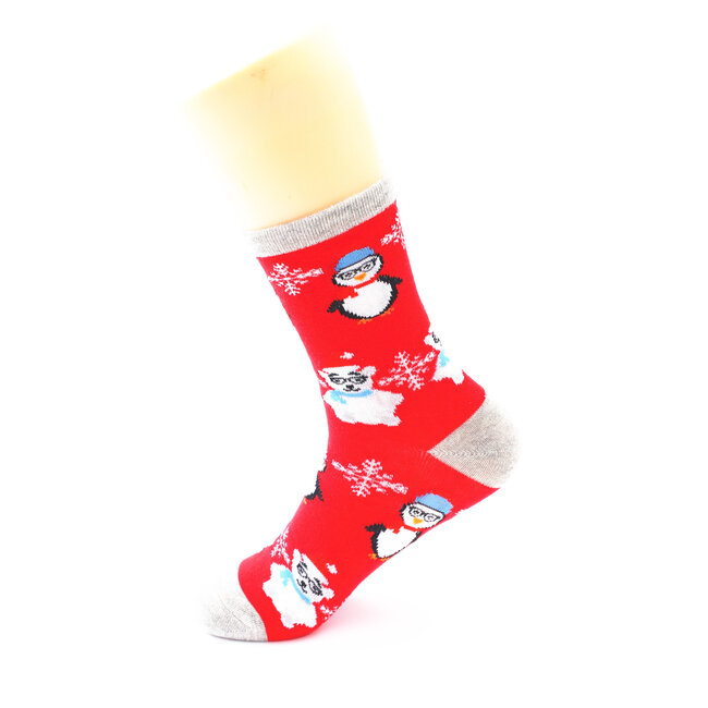 Noxxiez Cozy Noxxiez Soxxiez Pinguin Rood