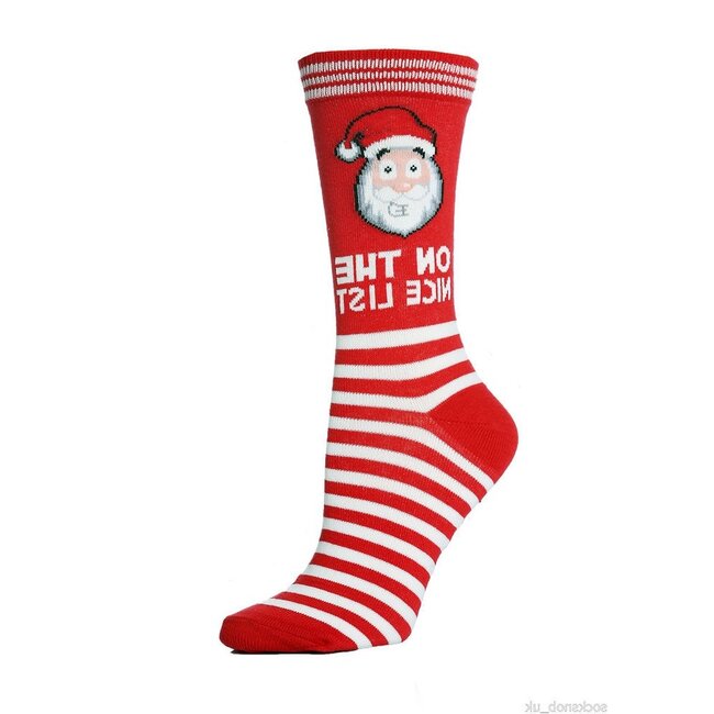 Noxxiez Cozy Noxxiez Soxxiez Kerstman Rood