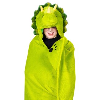 Noxxiez Noxxiez knuffeldeken met capuchon Dino
