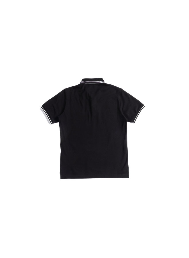 Stone Island SS22 Piqué Polo  T-Shirt - Black