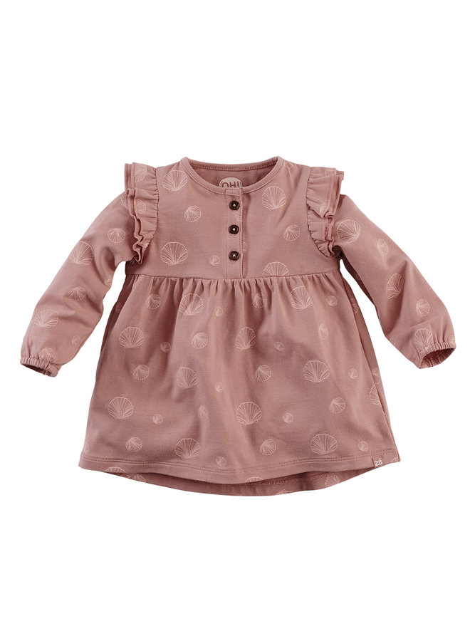 Z8 Newborn SS22 Rio Rita Seashell Dress -   Dusty Rose