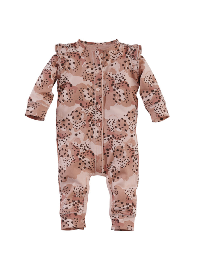 Z8 Newborn SS22 Maryrose Spotted Playsuit- Puffy Peach
