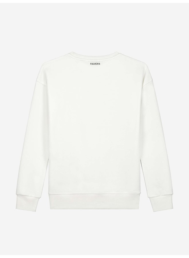 NIK&NIK SS22 College N Sweater - White Beach