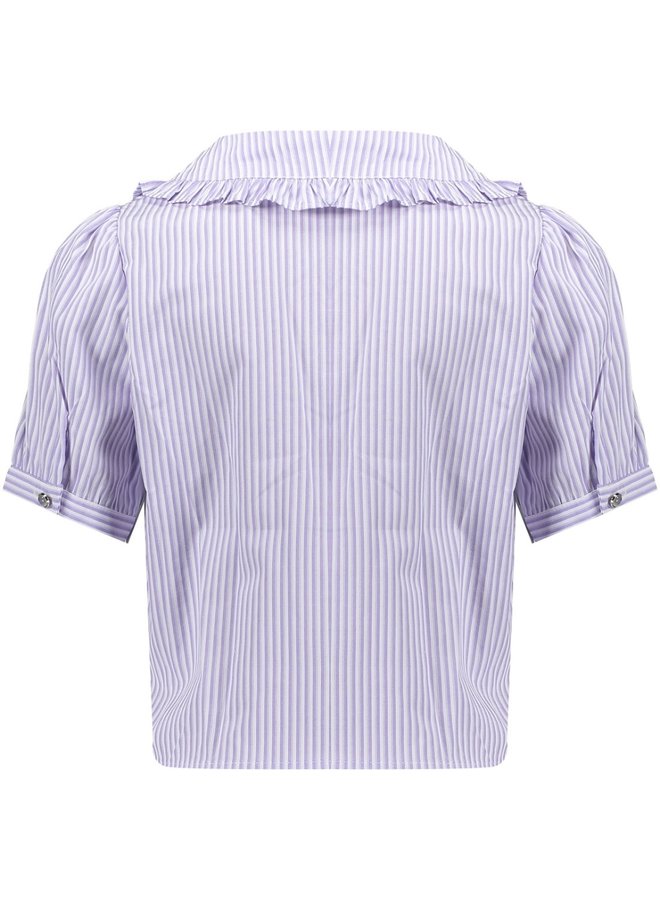 Frankie & Liberty SS22 Coco Striped Blouse - Purple/White