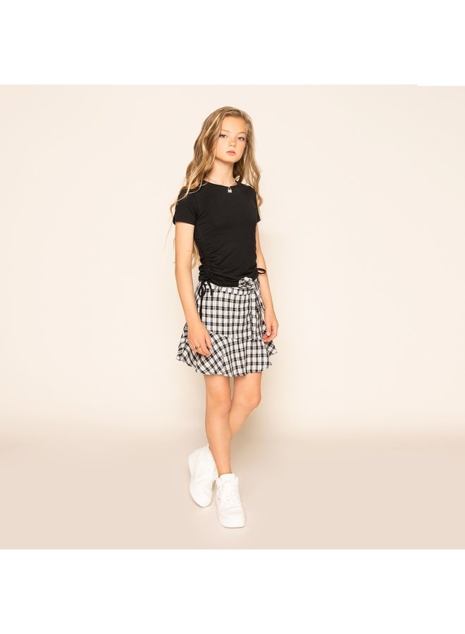 Frankie & Liberty SS22 Celine Checkered Skort - Black/White