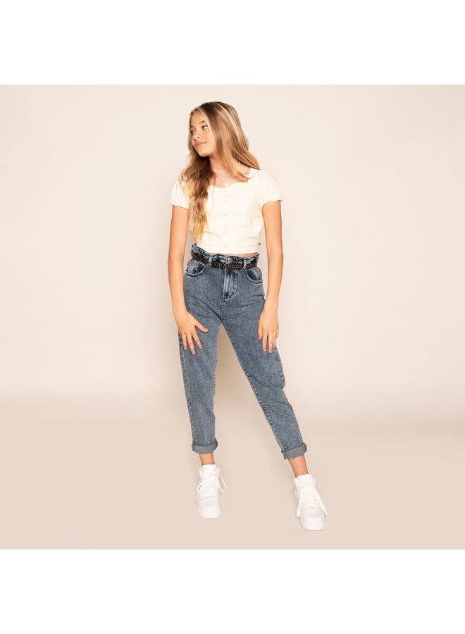 Frankie & Liberty SS22 Cathy Denim Pant - Stonewash