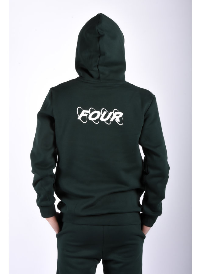 Four SS22 - Hoodie Four Circles - Bottle Green