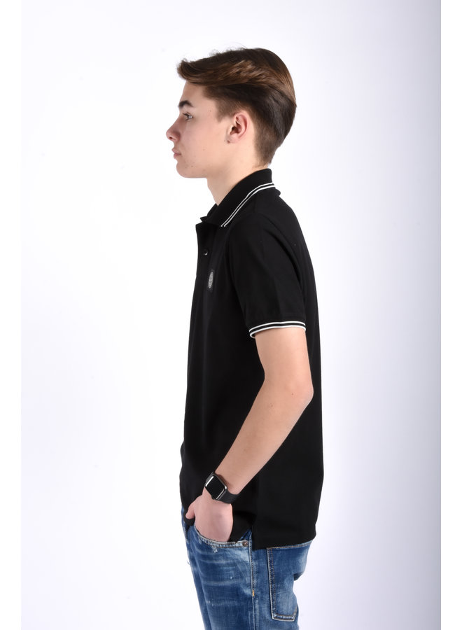 Stone Island SS22 Piqué Polo  T-Shirt - Black