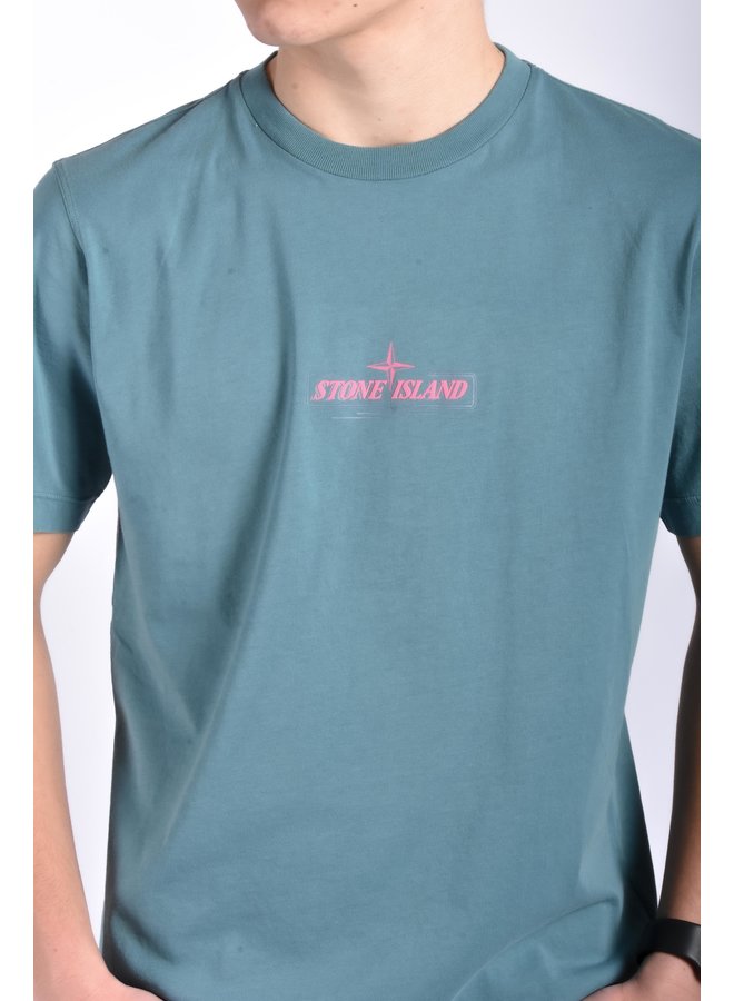Stone Island SS22 T-Shirt met logoprint - Grey Green