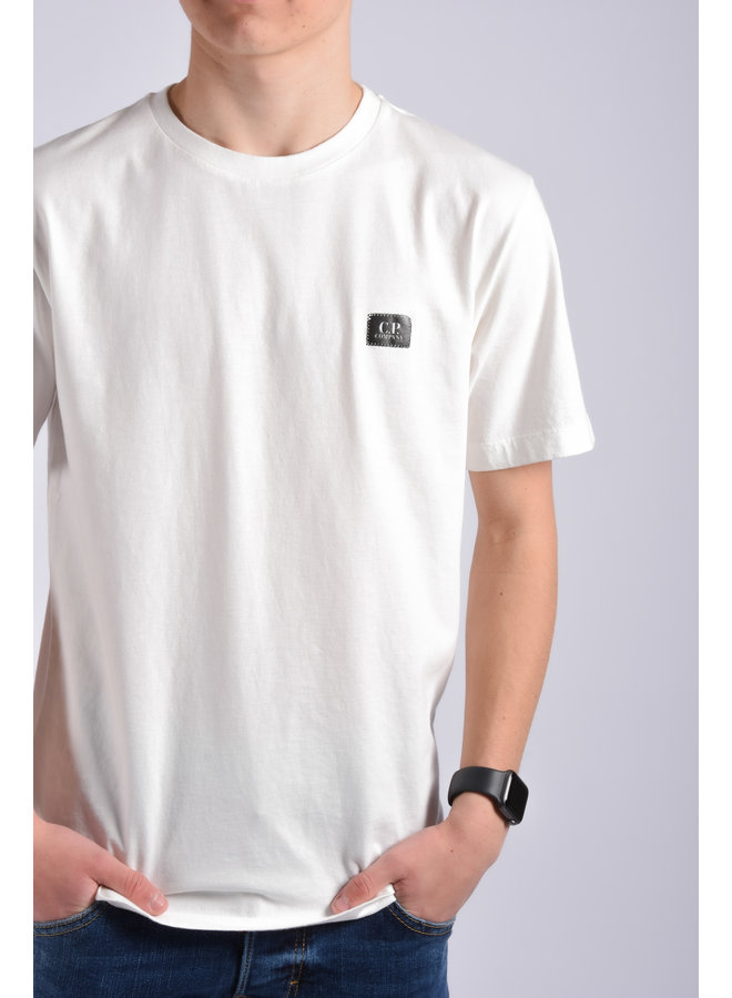 CP COMPANY SS22 Jersey Small Logo T-Shirt - White