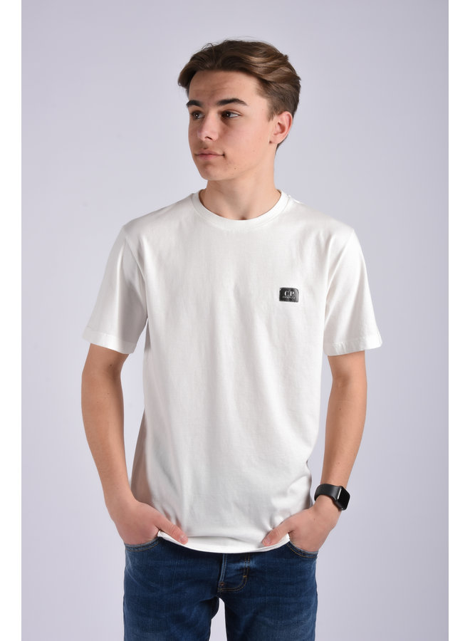 CP COMPANY SS22 Jersey Small Logo T-Shirt - White