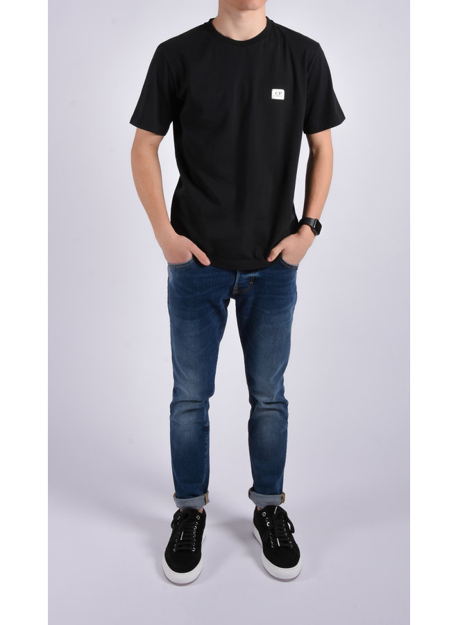 CP COMPANY SS22 Jersey Small Logo T-Shirt - Black