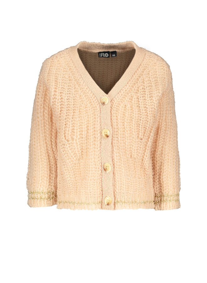 F202-7370 Like Flo SS22 Knitted Cardigan - Powder pink