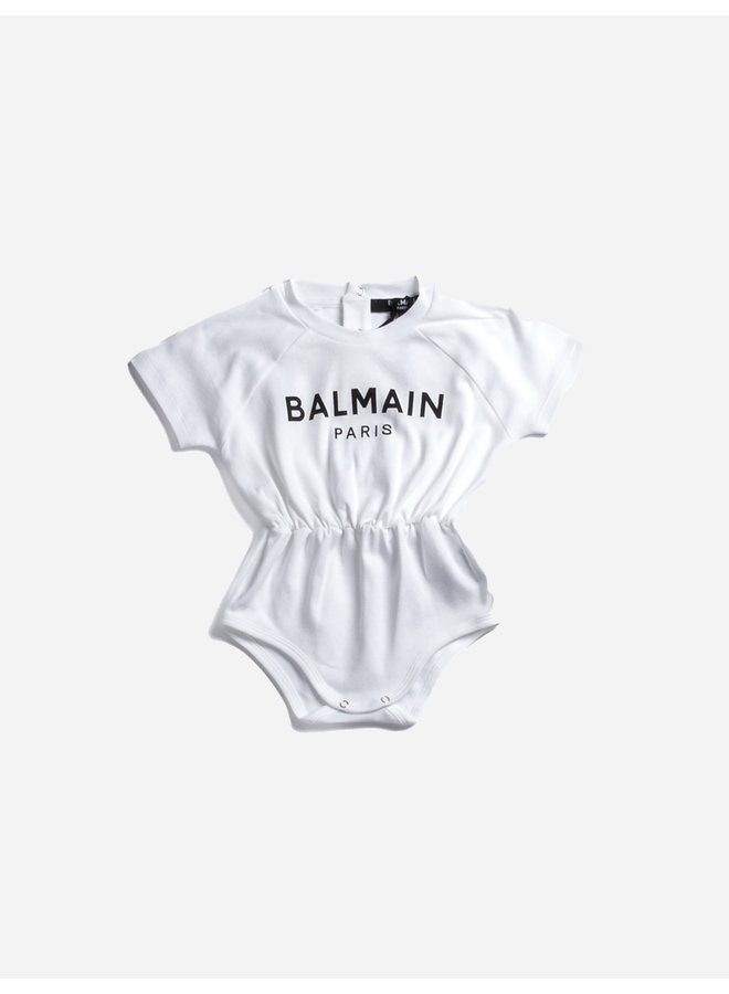 Balmain SS22 Baby Romper - White