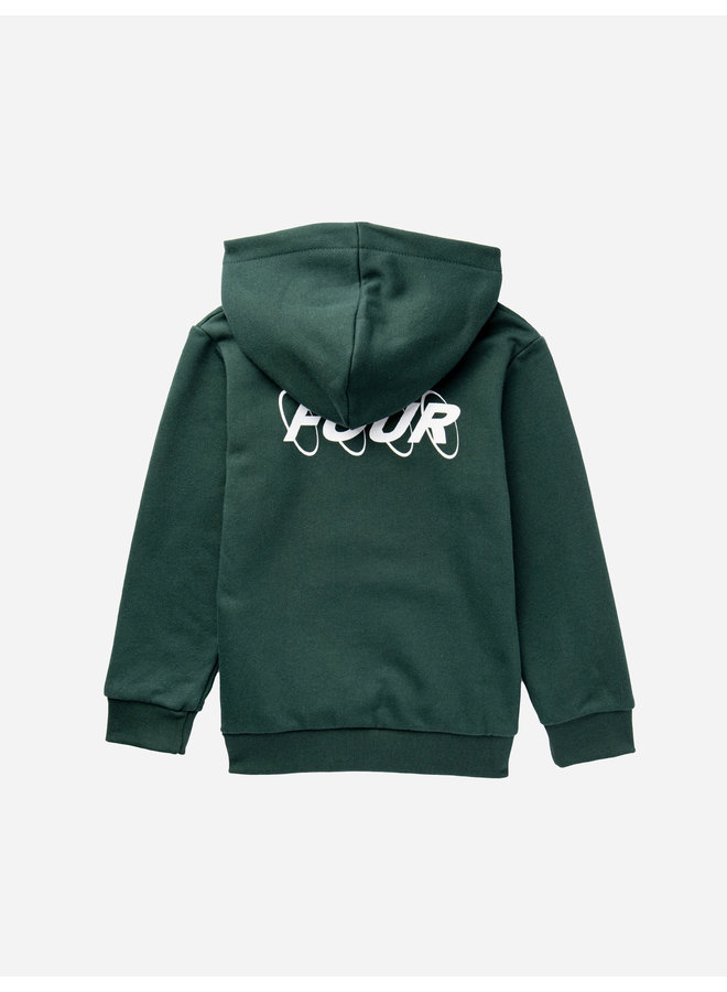 Four SS22 - Hoodie Four Circles - Bottle Green