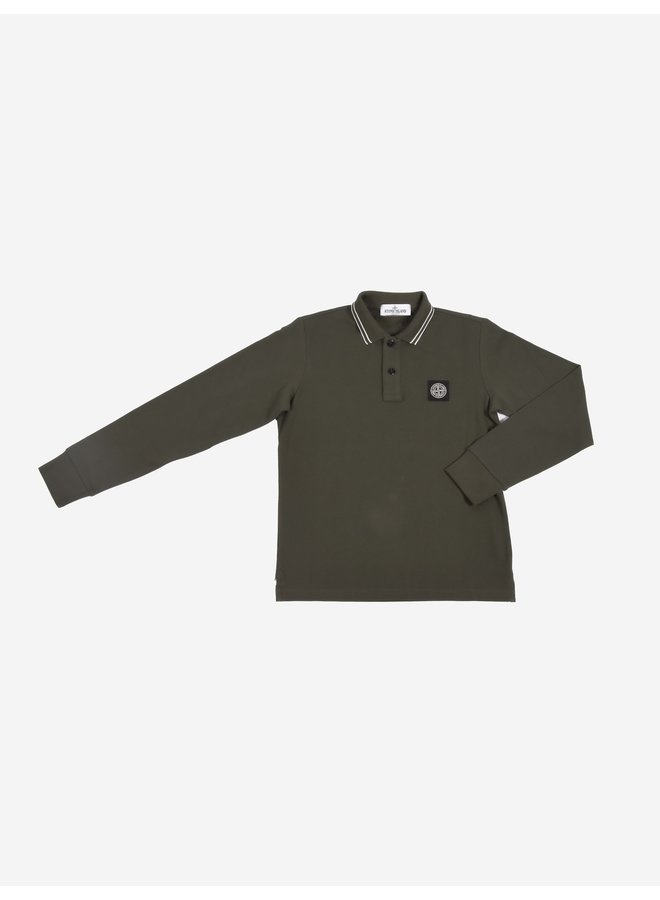 Stone Island FW22 LS Polo Shirt - Olive