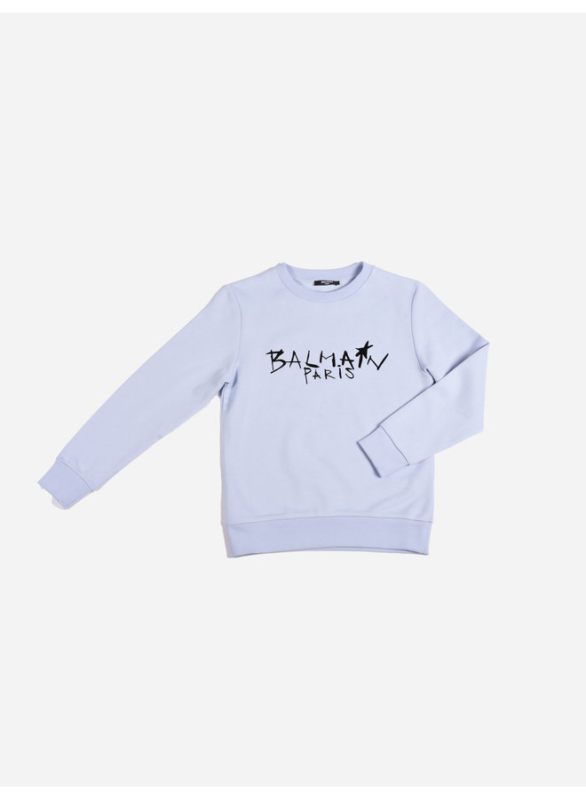 Balmain FW22 Sweatshirt  - Sky Blue