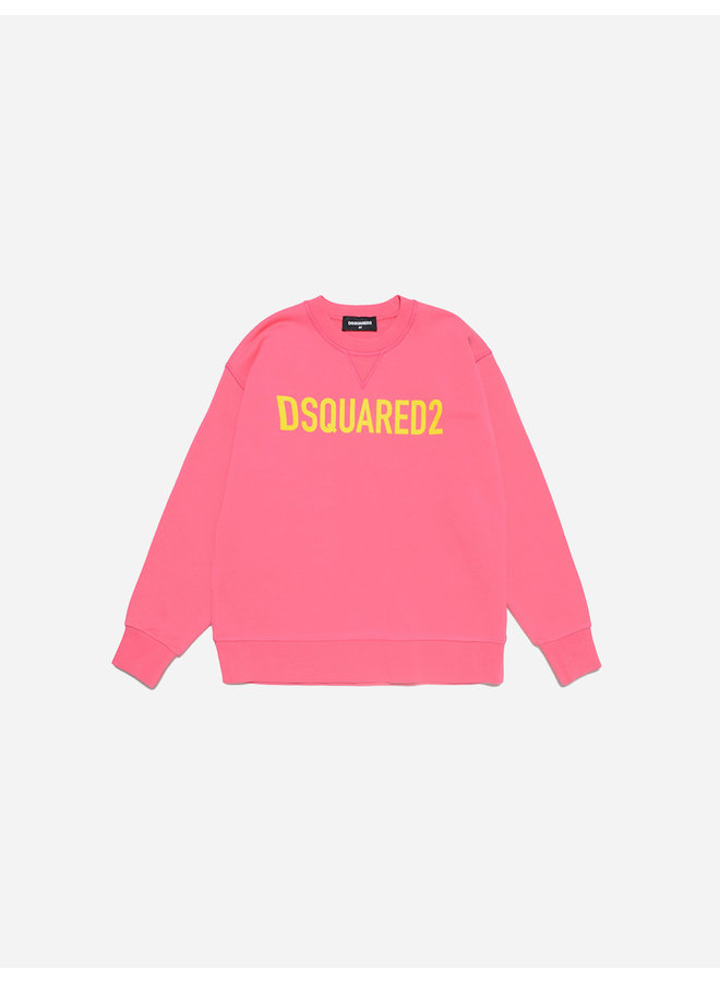 Dsquared2 Kids FW22 Slouch Fit Sweater Felpa - Pink