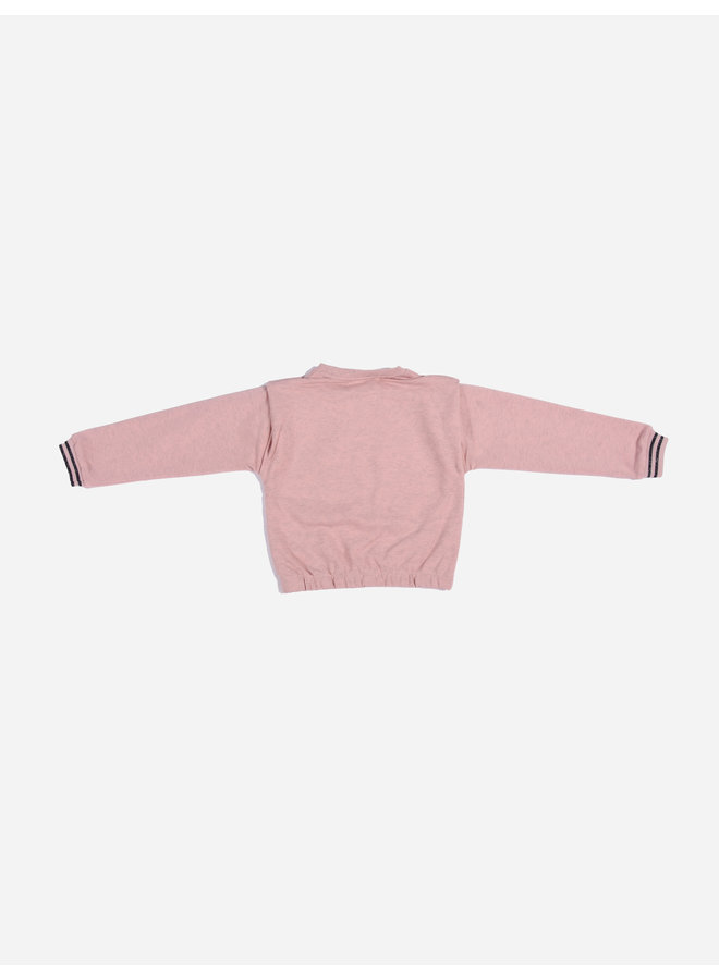 Like Flo Kids FW22 - Sweater Folded Shoulder Detail - Old Pink