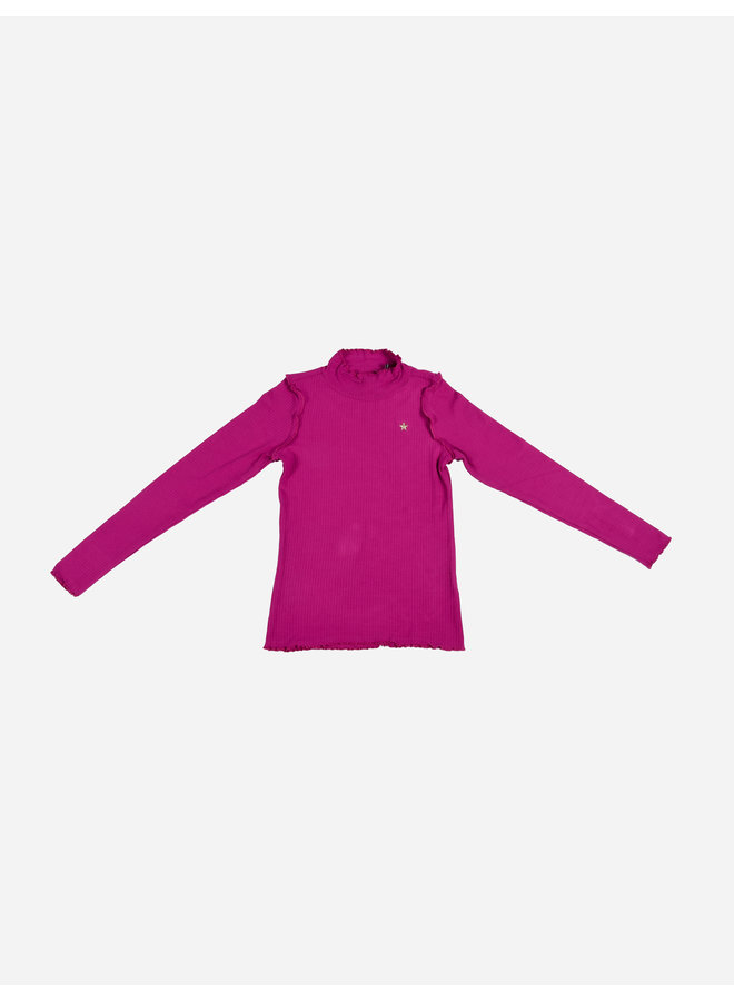 Like Flo Kids FW22 - Solid Rib Rollneck - Cerise