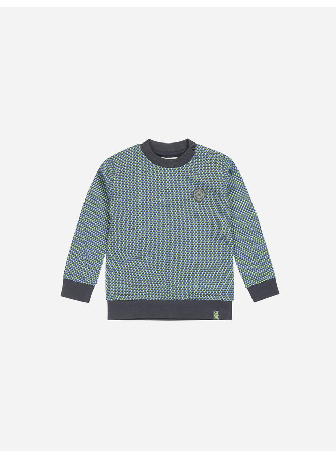 Koko Noko FW22- Sweater Is With Crewneck - Dark blue