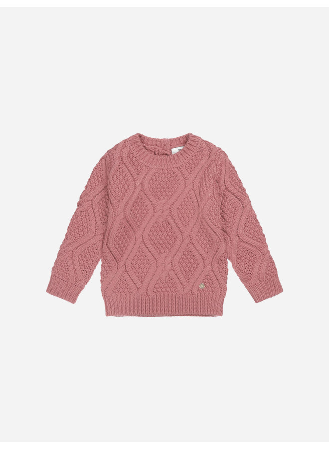 Koko Noko FW22- Sweater Is With Crewneck - Dark Old Pink